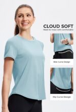 Alaroo Womens Workout Tops Sun Protection Running Pliates Athletic Lightweight S... - Image 6