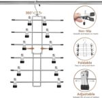 Pants Hangers with Clips,Space Saving Hanging Closet Organizer-6 Tiers Skirt Han... - Image 7