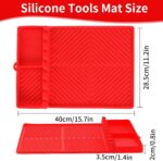 Find law Silicone Tools Mat for Griddle & Kitchen Countertop | Red Side Shelf Sp... - Image 3