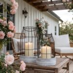 Rustic Farmhouse Lantern Decor Set of 2 - Stylish Decorative Lanterns for Your L... - Image 3