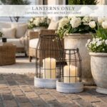 Rustic Farmhouse Lantern Decor Set of 2 - Stylish Decorative Lanterns for Your L... - Image 4