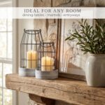 Rustic Farmhouse Lantern Decor Set of 2 - Stylish Decorative Lanterns for Your L... - Image 9
