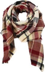 American Trends Womens Fall Winter Scarf Plaid Tassel Soft Warm Blanket Scarves ... - Image 4
