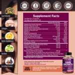 Hair Growth Vitamins for Women | Biotin 10,000mcg, Collagen, Patented OptiMSM®, ... - Image 3