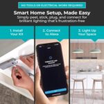 PureOptics LED Works with Alexa Smart Under Cabinet Lighting Kit, Adjustable LED... - Image 5