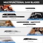 8-In-1 Multi Blades Hand Saw, Drywall, Hacksaw, Jab Saw & Wood Cutter Tool | Bla... - Image 6
