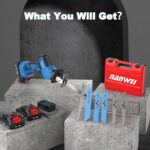 NANWEI Cordless Reciprocating Saw, 20V Brushless Motor 3500RPM Variable Speed, 2... - Image 9