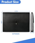 Expanding File Folder with Tabs, 13 Pockets File Organizer Accordion File Holder... - Image 4