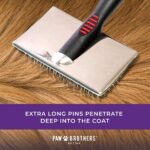 Paw Brothers Professional Grade Extra Long Slicker Brush - Ergonomic Handle, Rem... - Image 5