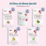 SpaLife 10 Piece Korean Face Mask & Moisturizing Hand Gloves Set | Foot Mask Soc... - Image 3