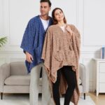 Wearable Blanket Poncho Cape Wrap for Adult, Cozy Sherpa Fleece Pocketed Shawl T... - Image 3