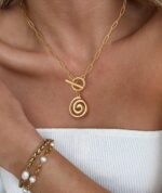Chunky Gold Necklace for Women Trendy Non Tarnish 14K Gold Plated Paperclip Chai... - Image 4