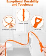 Drain Clog Remover, 25-Inch Drain Hair Removal Tool, Drain Hair Remover Plumbing... - Image 3