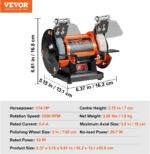 VEVOR Bench Buffer Polisher, Bench Buffer Grinder Polishing & Buffing Machine fo... - Image 8