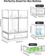 Vtopmart Stackable Storage Drawers Set of 5, Clear Plastic Organizer Bins for Ba... - Image 4