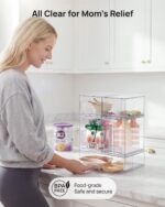 Vtopmart Stackable Storage Drawers Set of 5, Clear Plastic Organizer Bins for Ba... - Image 6