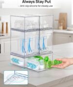 Vtopmart Stackable Storage Drawers Set of 5, Clear Plastic Organizer Bins for Ba... - Image 10