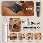 HEAPETS Dog Hair Clippers for Grooming Kit and Dog Paw Trimmer Nail Grinder for ... - Image 3