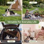 Outdoor Dog Crate Pad, Reversible Waterproof Wipeable Kennel Mat Bed, 35x22 | Wi... - Image 9