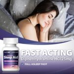 HealthA2Z Sleep Aid, Diphenhydramine HCl 25mg Softgels, Supports Deeper, Restful... - Image 8