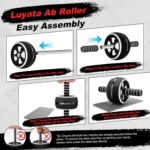Ab Roller Wheel, 10-In-1 Ab Exercise Wheels Kit with Resistance Bands, Knee Mat,... - Image 3