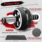 Ab Roller Wheel, 10-In-1 Ab Exercise Wheels Kit with Resistance Bands, Knee Mat,... - Image 4