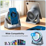 Gifts for Men Women, Wireless Bluetooth Speaker with Phone Holder, Desk Fans and... - Image 5