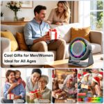Gifts for Men Women, Wireless Bluetooth Speaker with Phone Holder, Desk Fans and... - Image 7