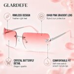 Y2k Sunglasses for Women - Trendy Rimless 2000s Fashion Sun Glasses Rave Shades - Image 4