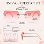 Y2k Sunglasses for Women - Trendy Rimless 2000s Fashion Sun Glasses Rave Shades - Image 6