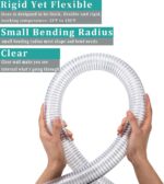 Flexible Hose 1 1/2" id - 5ft Clear PVC Spiral Steel Wire Reinforced Vinyl Tubin... - Image 4
