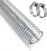 Flexible Hose 1 1/2" id - 5ft Clear PVC Spiral Steel Wire Reinforced Vinyl Tubin... - Image 6