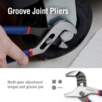 WORKPRO Large Pliers & Wrench Set 6-Piece (10" Water Pump, 10" Slip Joint, 8" Lo... - Image 6