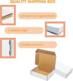 20 Pack 12x9x4 Shipping Boxes, White Corrugated Cardboard Packaging Box for Smal... - Image 4