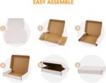 20 Pack 12x9x4 Shipping Boxes, White Corrugated Cardboard Packaging Box for Smal... - Image 7