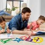 Tenare 12 Pieces Shape Stencils for Kids Geometric Drawing Reusable Template Set... - Image 7