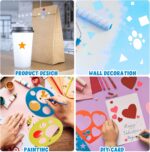 Tenare 12 Pieces Shape Stencils for Kids Geometric Drawing Reusable Template Set... - Image 8