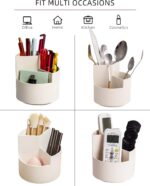 Desk Pencil Pen Holder, 3 Slots 360-Degree Spinning Organizers, Desktop Storage ... - Image 6