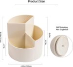 Desk Pencil Pen Holder, 3 Slots 360-Degree Spinning Organizers, Desktop Storage ... - Image 8