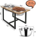 Spacnom Elevated Dog Bowls for Large Dogs, Raised Dog Bowl Stand with Two X-Larg... - Image 3