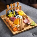 Bamboo Cheese Board and Charcuterie Boards Set & Serving Tray | House Warming Gi... - Image 5