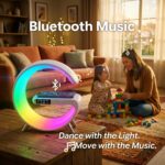 5 in 1 LED Table Lamp with Wireless Charging Bluetooth Speaker | App Controlled ... - Image 5