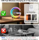 5 in 1 LED Table Lamp with Wireless Charging Bluetooth Speaker | App Controlled ... - Image 9