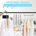 DUCOO Space Saving Hangers 10 Pack, Heavy Duty Magic Cascading Hanger Organizer ... - Image 4