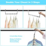 DUCOO Space Saving Hangers 10 Pack, Heavy Duty Magic Cascading Hanger Organizer ... - Image 5