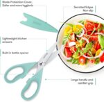 iBayam 2 Pack All Purpose Kitchen Scissors Shears Heavy Duty, Blade Covers | Sta... - Image 3