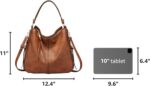 Realer Hobo Crossbody Bags for Women Designer Faux Leather Hobo Handbags Retro L... - Image 4