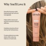 Kitsch Smoothing Air Dry Cream – With Castor Oil & Coconut Oil - 5 oz | Frizz Co... - Image 4