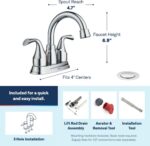 Moen Idora Chrome Two-Handle Centerset Bathroom Sink Faucet with Drain Assembly,... - Image 4