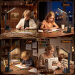cozoo LED Desk Lamps for Home Office, Modern Dimmable Eye Cariing Desk Light wit... - Image 8